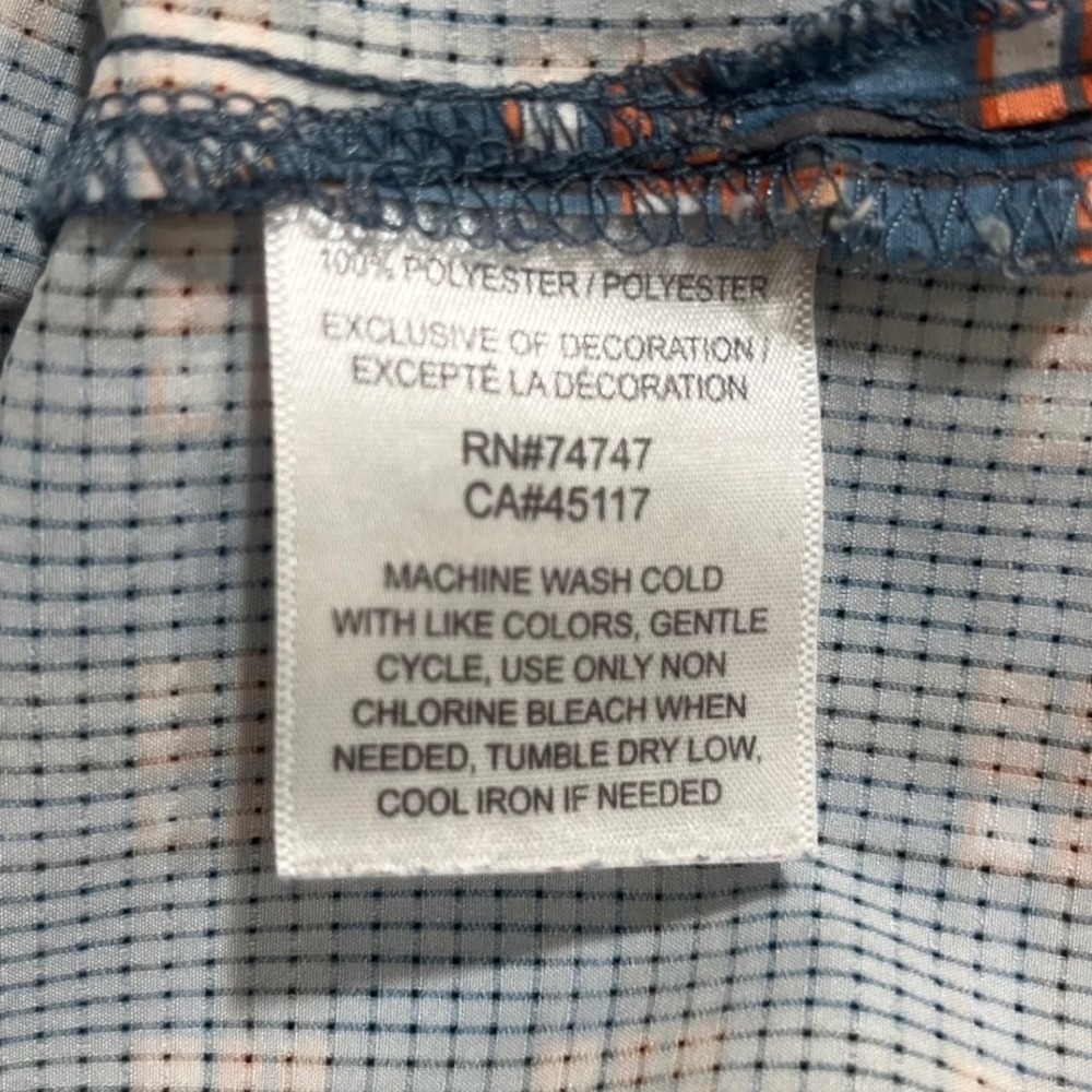 Set 2 Ascend Blue Cream Multicolored Check Short Sleeve Button Shirt Size XL - Picture 7 of 12
